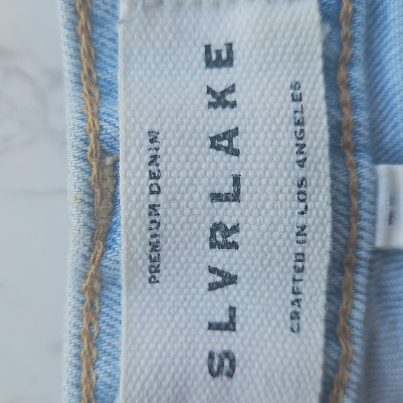 SLVRLAKE Grace Raw Hem High Waist Ankle Wide Leg Jeans 29 - Picture 5 of 12